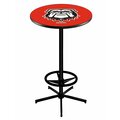 Holland Bar Stool Co 42" Black Georgia "Bulldog" Pub Table L216B4228GA-Dog